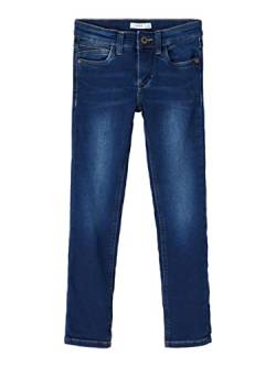 NAME IT Jungen Jeans-Hose aus Sweatdenim Dark Blue Denim 158 von NAME IT