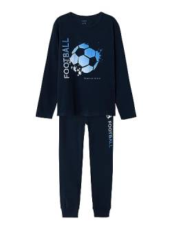 NAME IT Jungen NKMNIGHTSET Dark Sapphire Football NOOS Schlafanzug, 86/92 von NAME IT