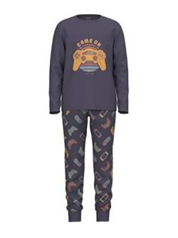 NAME IT Jungen Nkmnightset Graystone Game Noos Schlafanzug, Graystone, 122-128 EU von NAME IT