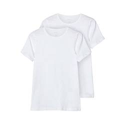 NAME IT Jungen Nkmt-shirt Slim 2p Noos T Shirt, Bright White, 158/164 EU von NAME IT