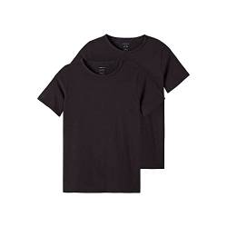 NAME IT Jungen nkmt-shirt slim 2p noos T Shirt, Schwarz, 116 EU von NAME IT