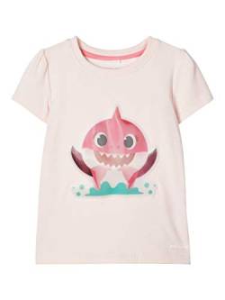NAME IT Mädchen Kurzarm-Shirt Baby Shark in rosa 110 von NAME IT