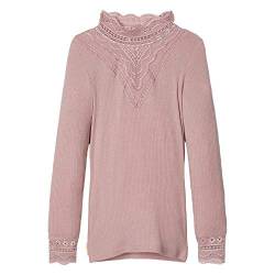 NAME IT Mädchen Longsleeve mit Spitzen-Details Woodrose 158-164 von NAME IT