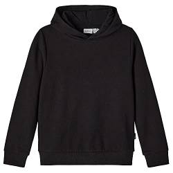 NAME IT Mädchen NKMLENO LS Sweat WH BRU NOOS Kapuzenpullover, Black, 146-152 von NAME IT