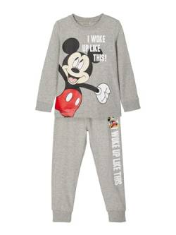 NAME IT Mädchen NMMMICKEY Mikko NIGHTSET WDI Baby-und Kleinkind-Schlafanzüge, Grey Melange, 92 von NAME IT