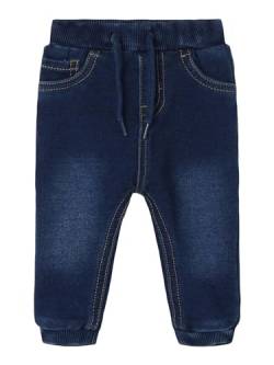 NAME IT Mädchen Nbmbundo Dnmtruebo Swe Pant Noos Hose, Dark Blue Denim, 80 EU von NAME IT