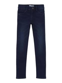 NAME IT Mädchen Nkfpolly Dnmtax Pant Noos Hose, Dark Blue Denim, 104 EU von NAME IT