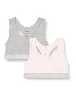 NAME IT Mädchen Nkfshort Top 2p Noos Unterhose, Barely Pink/Pack:w/ Grey Melange, 116 EU von NAME IT