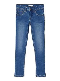 NAME IT Mädchen Nkmrobin Dnmtax Pant Noos Hose, Medium Blue Denim, 92 EU von NAME IT