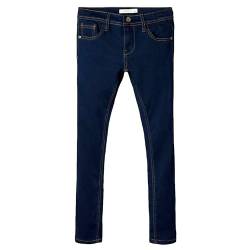 NAME IT Mädchen Nkmrobin Dnmthayer Swe Pant Noos Hose, Dark Blue Denim, 128 EU von NAME IT