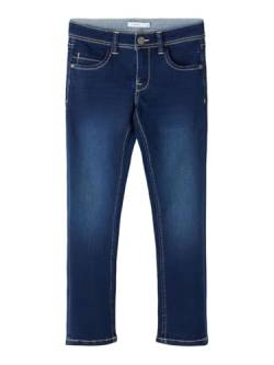 NAME IT Mädchen Nkmsilas Dnmtax Pant Noos Hose, Dark Blue Denim, 104 EU von NAME IT