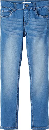 NAME IT Mädchen Nkmtheo Dnmthayer Cor1 Swe Pant Noos Hose, Blue Denim, 98 EU von NAME IT