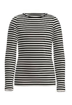 NAME IT Mädchen Nmfsuraja Slim Ls Top Noos, Black/Stripes:stripe, 86 von NAME IT