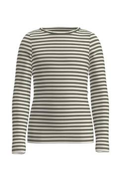 NAME IT Mädchen Nmfsuraja Slim Ls Top Noos, Deep Lichen Green/Stripes:stripe, 104 von NAME IT