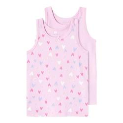 NAME IT Mädchen Nmftank Top 2p Pink Hearts Noos, Pink Lavender, 86 von NAME IT