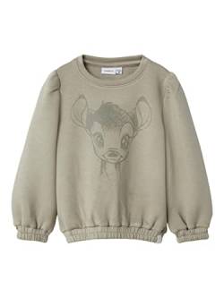 NAME IT Mädchen Sweatshirt mit Flockdruck Bambi Dried Sage 98 von NAME IT