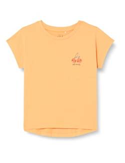 NAME IT Mädchen T-Shirt Nmfvarutti Capsl Loose Top H1, Mock Orange, 110 von NAME IT