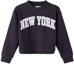 NAME IT Mädchen kürzeres Sweatshirt New York nkfOKA (134-140, Dark Navy) von NAME IT
