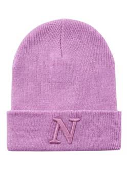 NAME IT Nknmalik Knit Beanie Noos Nknmalik Knit Beanie Noos Mütze, Violet Tulle, 50-52 von NAME IT