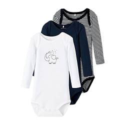 NAME IT Unisex Baby Nbnbody 3p Y/D Core Noos Schlafanzug, Dark Sapphire, 50 EU von NAME IT