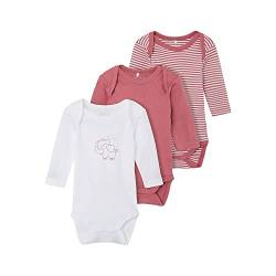 NAME IT Unisex Baby Nbnbody 3p Y/D Core Noos Schlafanzug, Mesa Rose, 50 EU von NAME IT