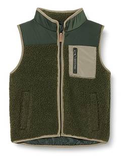 NAME IT Unisex NKNMALL Teddy Vest Weste, Beetle, 140 von NAME IT