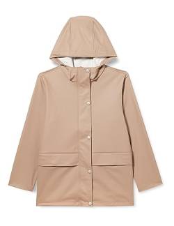 NAME IT Unisex NLNDRY Long RAIN Jacket FO Regenjacke, Mocha Meringue, 134-140 von NAME IT