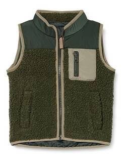 NAME IT Unisex NMNMALL Teddy Vest Weste, Beetle, 98 von NAME IT