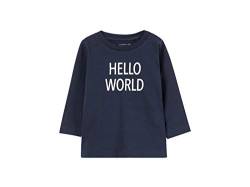 Name IT Unisex Baby NBNDELUFIDO LS TOP NOOS T-Shirt, Blau (Dark Sapphire), 74 von NAME IT