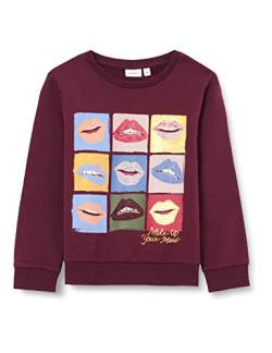 Name It Mädchen NKFONALIPI LS Sweat Sweatshirt, Fig, 122/128 von NAME IT