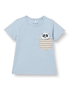 ONLY Baby-Jungen NBMJUDAS SS TOP Box T-Shirt, Dusty Blue, 80 von NAME IT