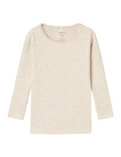 name it Damen NMFKAB LS TOP NOOS Shirt, Peyote Melange, 110 von NAME IT