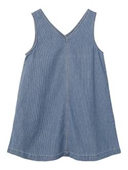 name it Girl's NKFFRIDA SL Loose DNM Dress 2717-IP F Kleid, Medium Blue Denim/Stripes:White, 140 von NAME IT