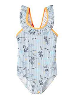 name it Girl's NKFZERTA Swimsuit Badeanzug, Crystal Seas, 146/152 von NAME IT