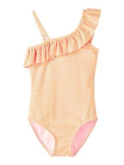 name it Girl's NKFZILINE Swimsuit Box Badeanzug, Orange Pop, 134/140 von NAME IT