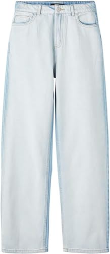 name it Girl's NLFFRONTIZZA DNM HW Straight Pant Hose, Light Blue Denim, 170 von NAME IT