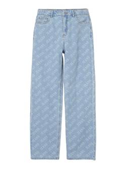 name it Girl's NLFTEXIZZA DNM HW Straight Pant Hose, Light Blue Denim, 152 von NAME IT