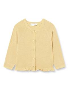 name it Girl's NMFFENISE LS Knit Card Strickjacke, Pineapple Slice, 110 von NAME IT