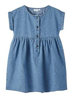 name it Girl's NMFFREJA CS DNM Dress 5245-NG F Kleid, Medium Blue Denim, 110 von NAME IT
