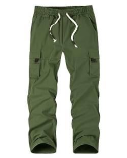 NANAMEEI Cargohose Männer Cargohosen Für Herren Baumwolle Jogginghose Herren Cargo Pants Men Armee Grün M von NANAMEEI