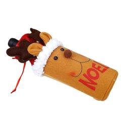 NANZU 26 * 16cm 3 stücke Weihnachten Schneemann Wein Flasche Abdeckung Dekorative Santa Wein Flasche Abdeckung Weihnachten Wein Flasche Abdeckung Taschen Kordelzug Tasche von NANZU