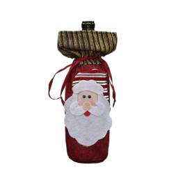 NANZU 32 * 20CM Weihnachten Wein Flasche Abdeckung Taschen Rotwein Flasche Handtasche Weihnachten Dekorative Santa Wein Flasche Abdeckung von NANZU