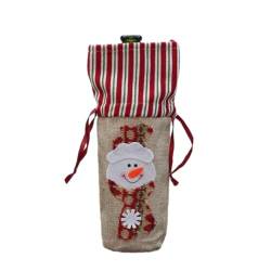 NANZU 32 * 20CM Weihnachten Wein Flasche Abdeckung Taschen Rotwein Flasche Handtasche Weihnachten Dekorative Santa Wein Flasche Abdeckung von NANZU