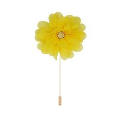 NANZU 8 * 11 cm 10/20 stücke Perle Gold Seide Chiffon Stoff Blume Anstecknadel Abzeichen Blume Corsage Satin Blume Anstecknadel Brosche Pin Für Frauen Braut von NANZU