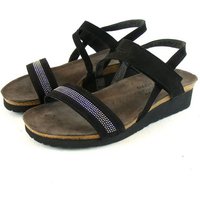 NAOT Naot Cameron weit schwarz Damen Sandalen Schuhe Leder Fußbett 17539 Sandalette von NAOT