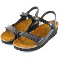 NAOT Naot Madison schwarz Damen Schuhe Sandaletten Echt-Leder Korkfußbett 16642 Sandalette von NAOT