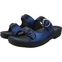 NAOT Naot Siga dunkel blau metallic Damen Pantoletten Schuhe Leder 19852 Clog von NAOT