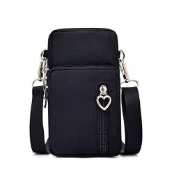 NAOYQ Handy umhängetasche Damen kleine handtaschen zum umhängen Nylon sportlich Leicht Handy Tasche Handytasche zum umhängen mädchen Laufen Armtasche wasserdicht Crossbody Tasche Damen von NAOYQ