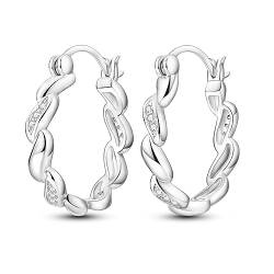 NARMO Ohrringe für Frauen 925 Sterling Silber Hoop Ohrringe Hypoallergene leichte einfache Huggie Hoop Ohrringe von NARMO