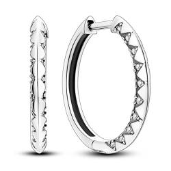 NARMO Ohrringe für Frauen 925 Sterling Silber Ohrringe Silber Hoop Ohrringe von NARMO